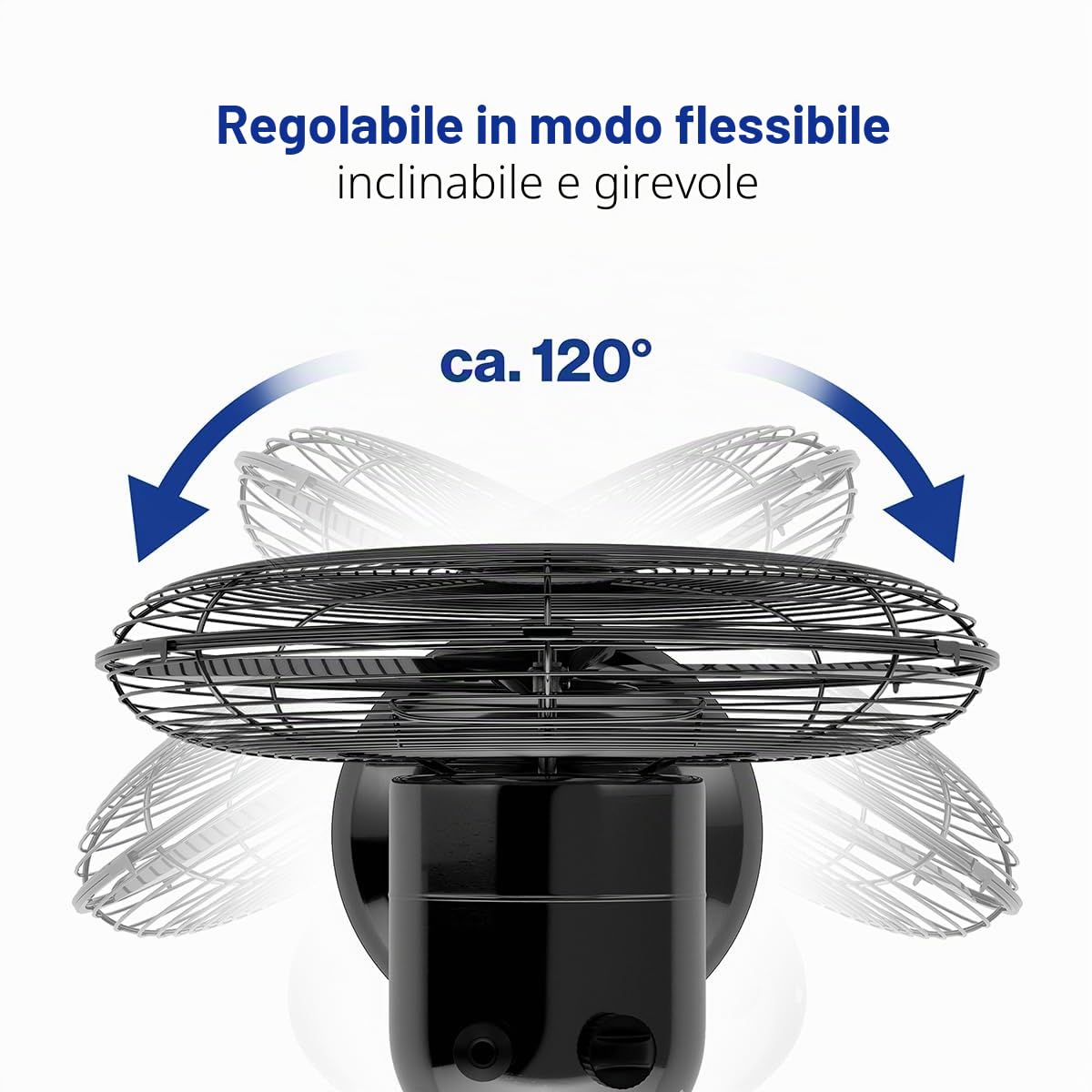 Ventilatore da tavolo di design in acciaio inossidabile 30 cm Proficare PC-VL3063M-Nero