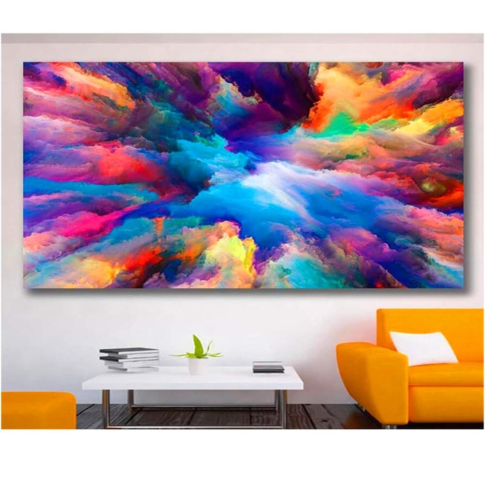 Zestawy do malowania diamentami 5D dla dorosłych/dzieci, kolorowe chmury, 80 x 160 cm, pełne wiercenie, diament, sztuka, obraz, kryształ, stras, haft krzyżykowy, płótno, sztuka, rękodzieło, do salonu,