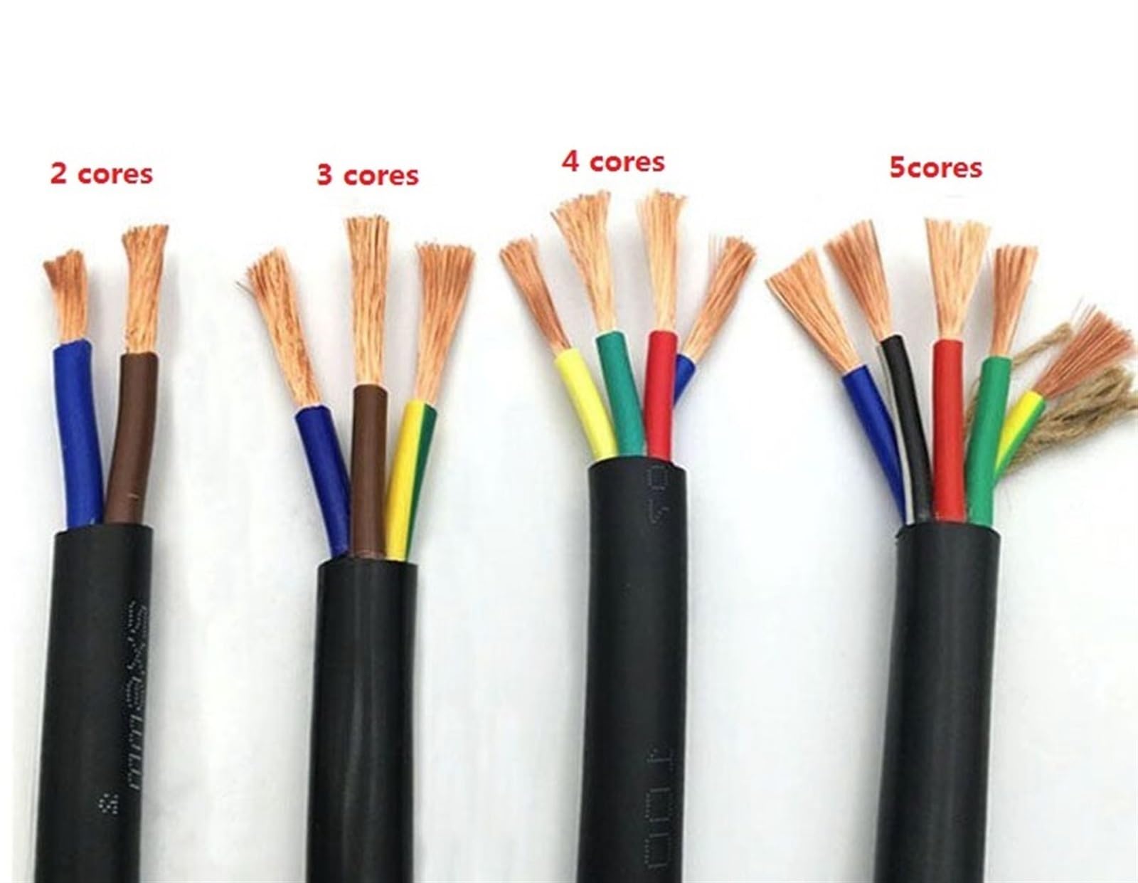 Cavo elettrico, Filo di rame conduttore 18AWG 0,75mm2 2 nuclei 3 nuclei 10 nuclei 18 nuclei Pin Cavo elettrico nero(18 cores 1Meters)