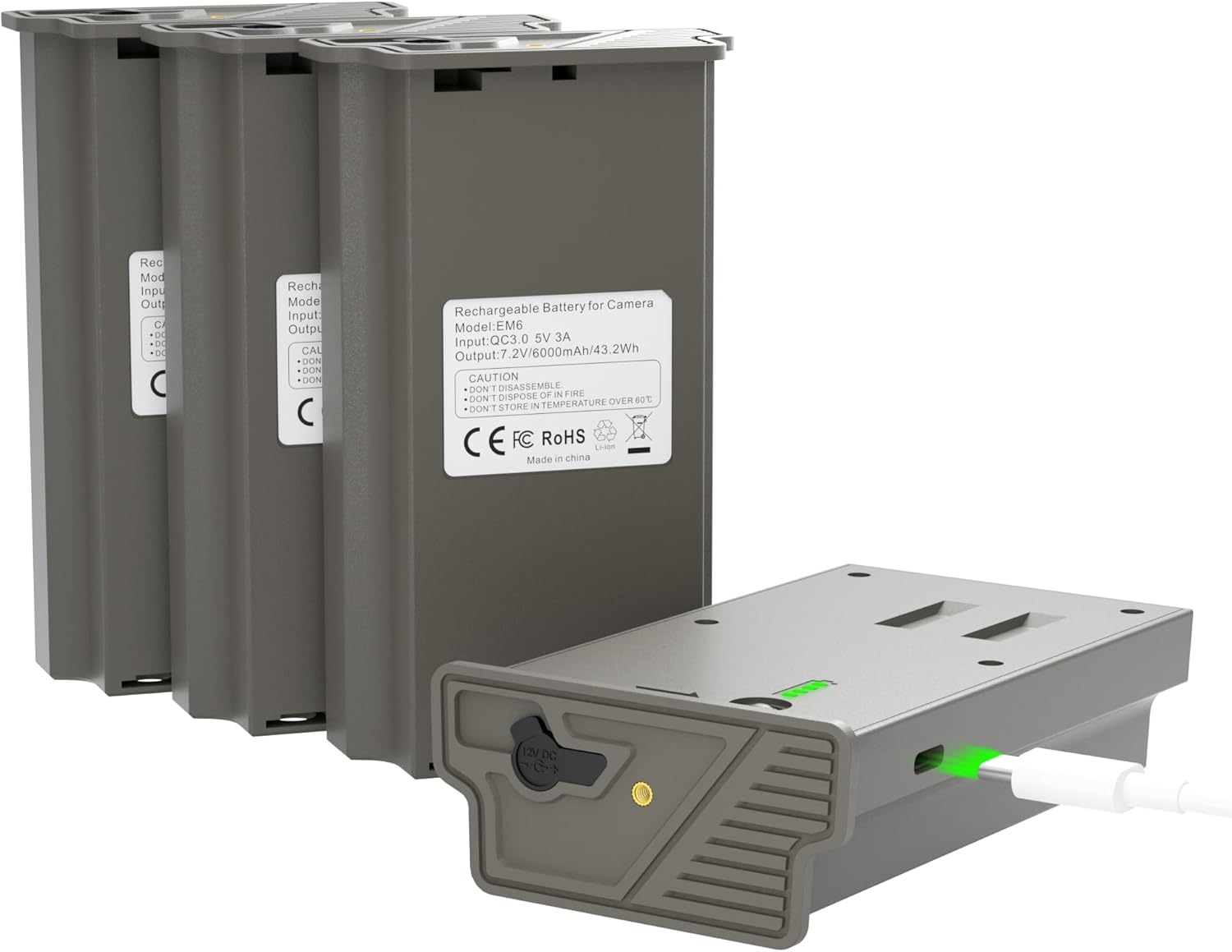 2 Pack Hunting Camera Rechargeable Batteries Pack 6000mAh Compatible with Reveal X, XB, SK, X Pro, Pro 3.0, X Gen 2.0, X Gen 3.0