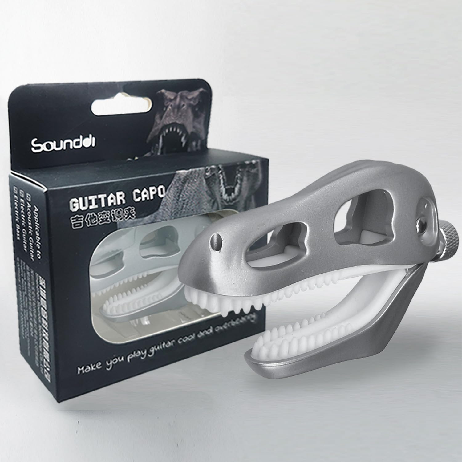 Amazon.com: Creative Tyrannosaurus Skull Guitar Capo (Silver