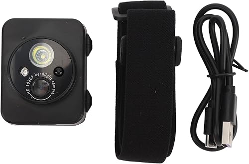 Miniatura 7 de ciciglow Cámara de acción montada en la cabeza, ángulo ajustable de 1080P, cámara deportiva montada en la cabeza pequeña, faro LED, cámara de video