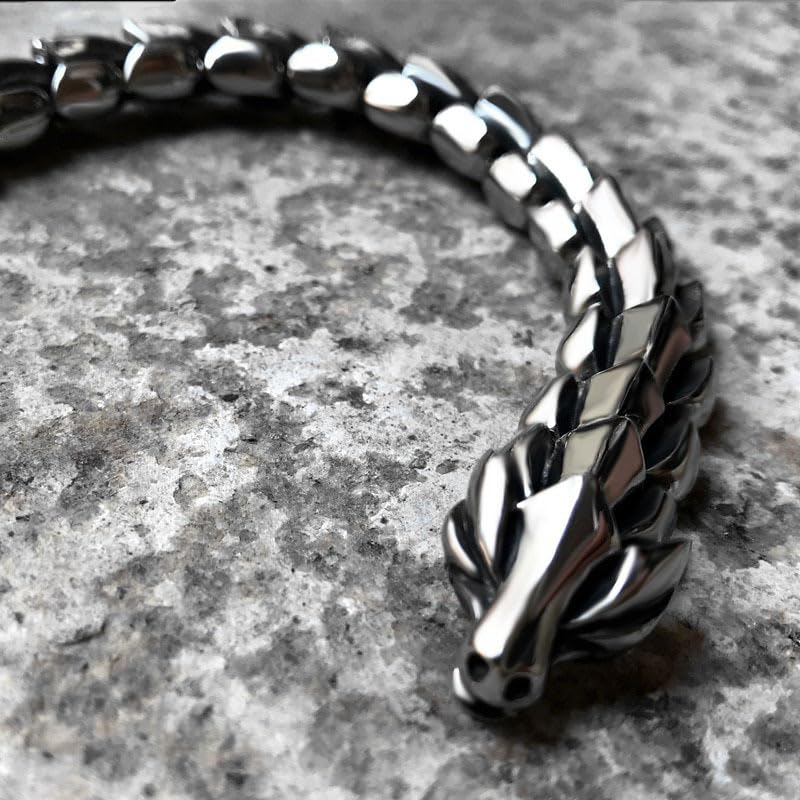 Bracelet dragon unisexe idée cadeau originale pour passionné de rock biker