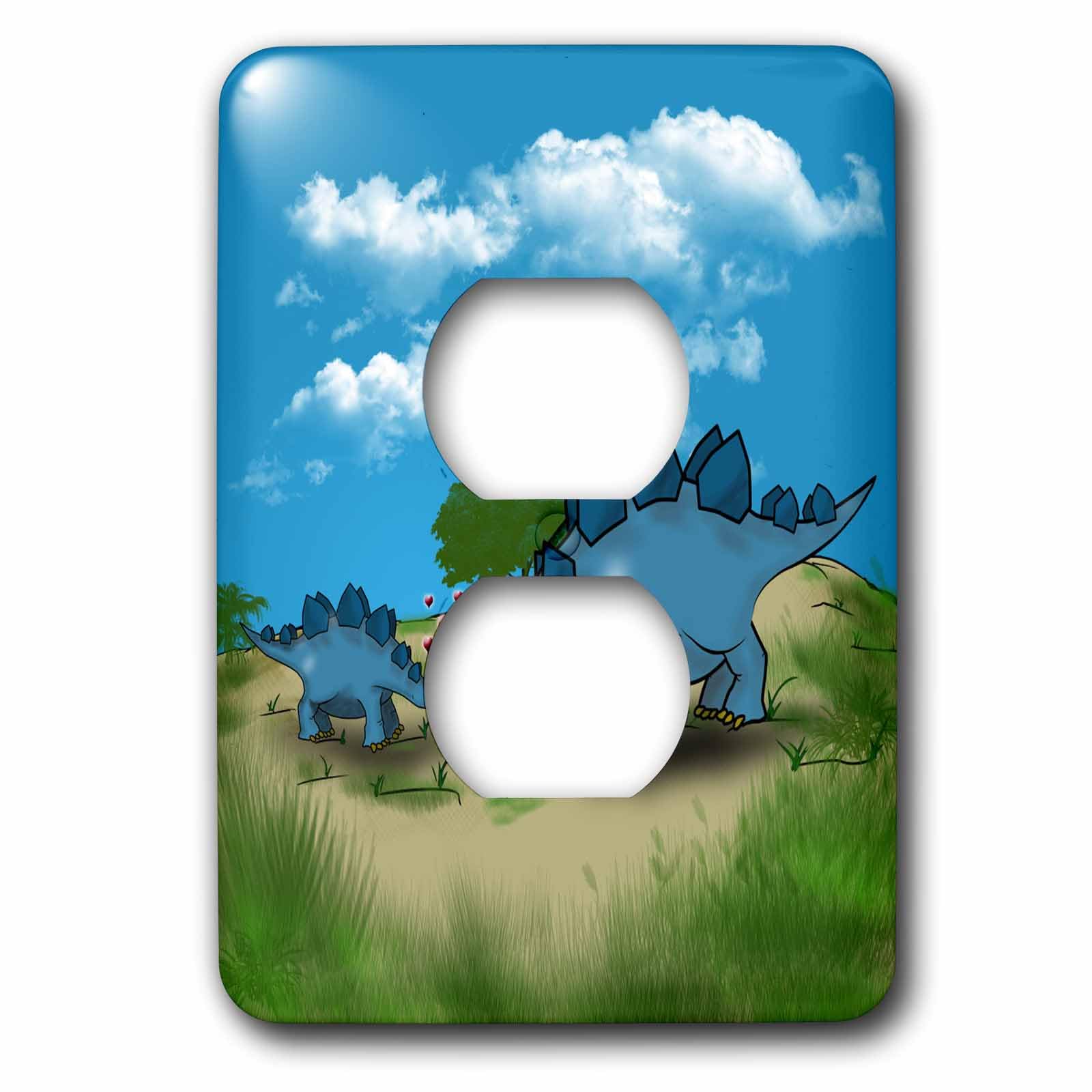 Funda para enchufe infantil con Stegosaurus ideal para dormitorios y salas de juegos