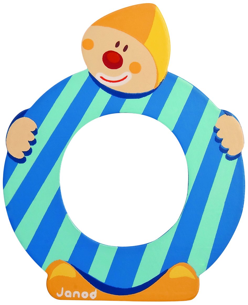 Janod J04556 O B004XS8HK0 Wooden Clown Letter, Multicolour