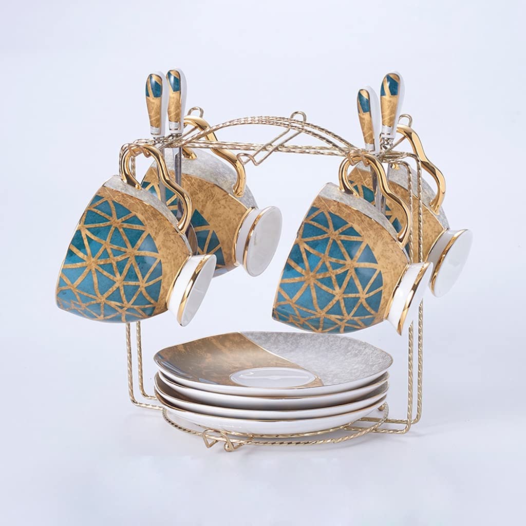 Zestaw Do Kawy Z Porcelany Kostnej Inkrustowany Złotem Porcelanowy Zestaw Do Herbaty Filiżanka Kubek Ceramiczny Mlecznik Czajniczek Dzbanek Na Mleko Naczynia Do Kawy