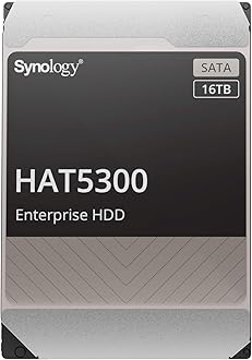 [HDD for NAS] Synology HAT5300-16T [16TB 3.5" SATA 7,200 rpm / Enterprise Grade HDD (MTTF 2.5 million hours) / 5 year warranty