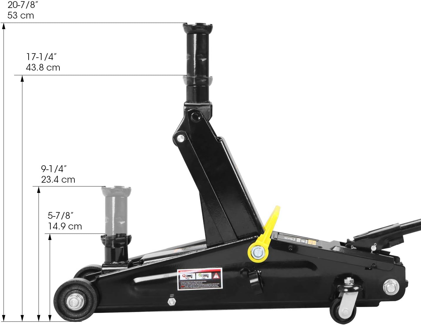 Torin AT83006B Hydraulic Trolley Service/Floor Jack with Extra Saddle (Fits: SUVs and Extended Height Trucks): 3 Ton (6,000 lb) Capacity, Black : Everything Else