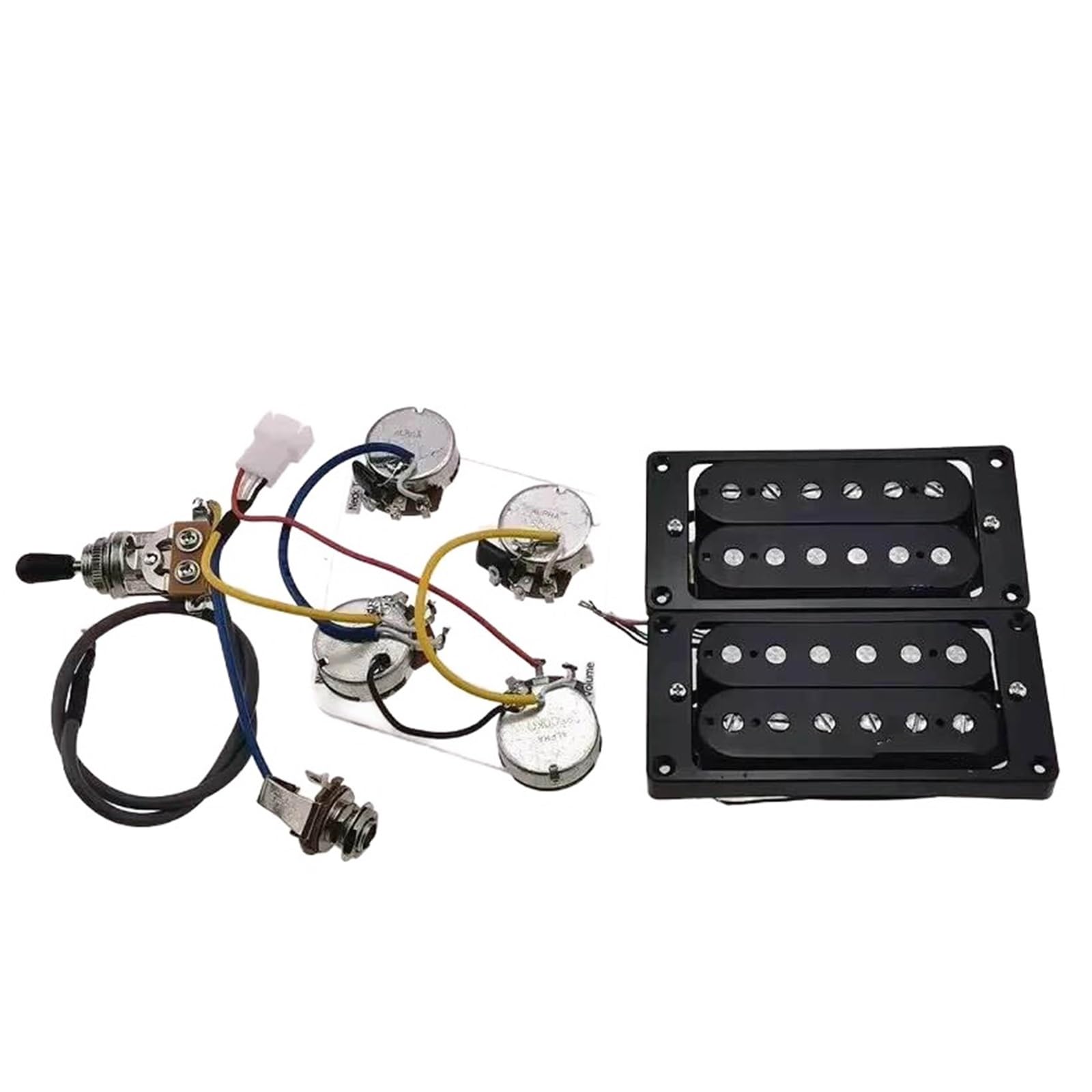 Przetwornik Do Gitary Elektrycznej Przetworniki Humbucker | Ceramiczne przetworniki do gitary elektrycznej z wiązką przewodów(Black)