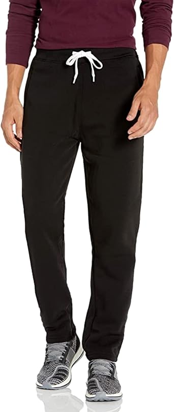 Southpole Mens Basic Fleece Jogger Open Bottom Sweatpants