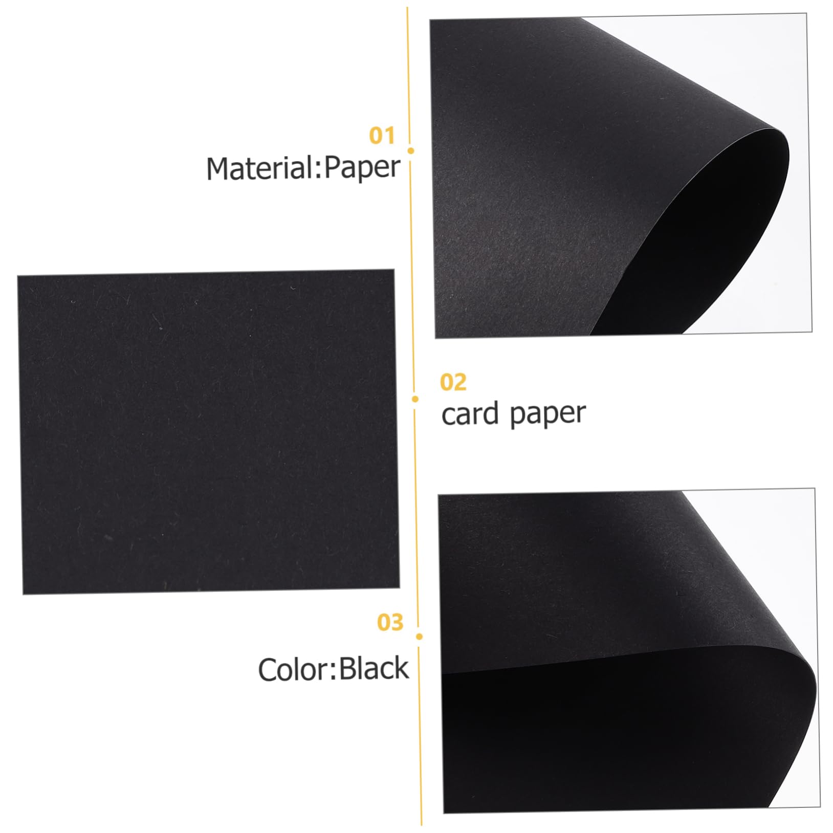 TEHAUX 100 Stück Schwarzes Origami Kartenpapier für Selbstgemacht Bastelarbeiten Zeichen und Kartonprojekte Leicht Tragbar für Klassenräume Weihnachtliches Bastelpapier
