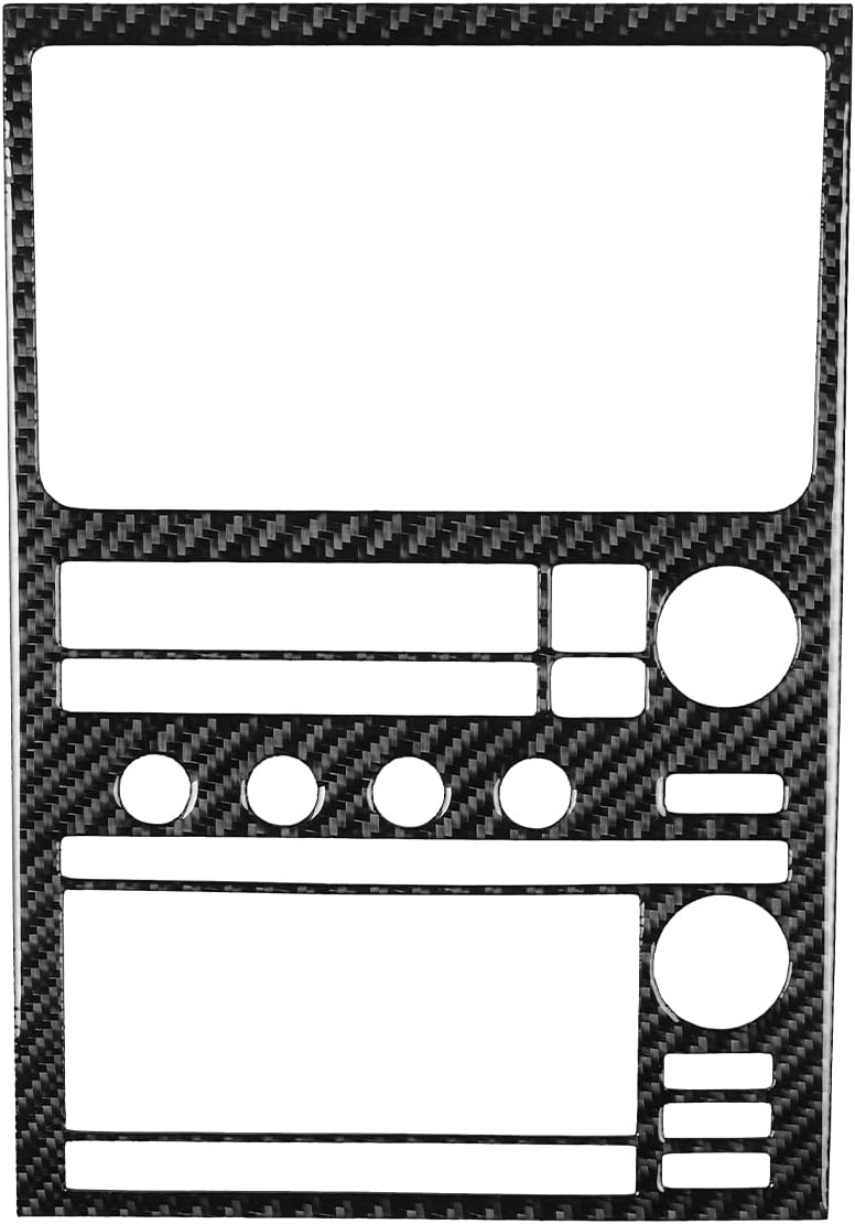 Real 3K Black Carbon Fiber Car Dashboard Central Air Conditioning A/C Climate Control Panel Trim Sticker Auto Interior Accessories Compatible with Infiniti G35 2002 2003 2004 Sedan/Coupe