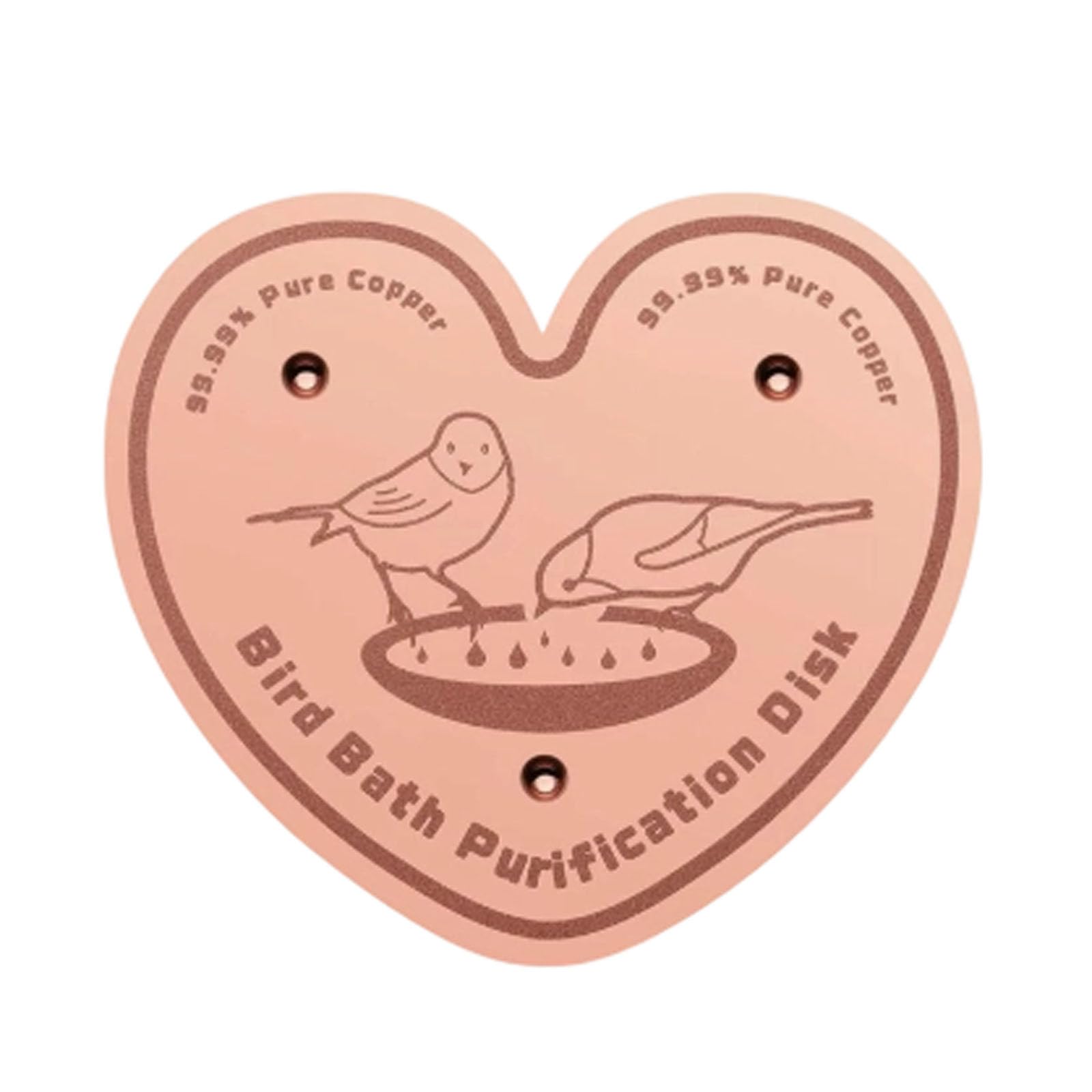 Pure Copper Bird Bath Purification Disc, 99.99% High Purity Cleaning Disc, 0.7mm Thick Four-Point Support, Physical Water Purifier, Weatherproof For Outdoor Birdbaths, Safe For Birds (D) — image 1