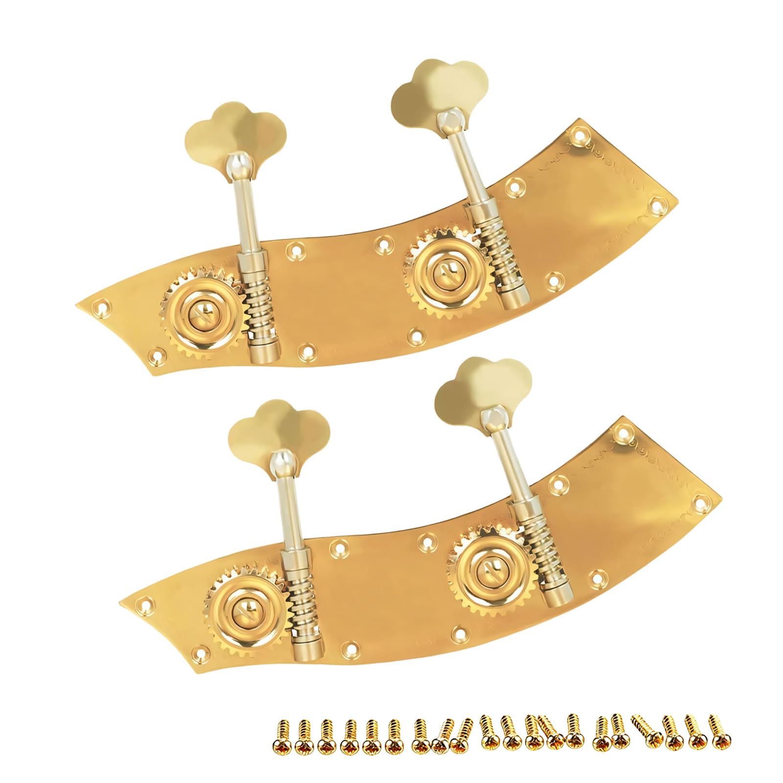 Clavijas de afinación de bajo, cabezal de máquina de guitarra, doble engranaje de metal, clavijas de afinación de instrumentos de cuerda, accesorios de guitarra, máquinas de bajo, doble engranaje de