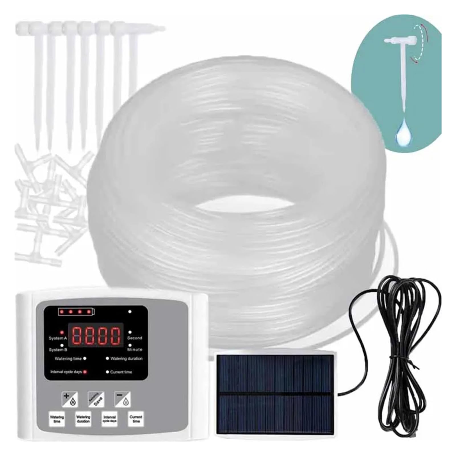 Temporizzatore for irrigazione a goccia con doppia pompa solare for irrigazione del giardino
