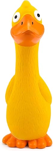 Miniatura 5 de CHIWAVA Paquete de 2 juguetes de látex para perros de 7.9 pulgadas, juego interactivo de pato amarillo para perros pequeños y medianos