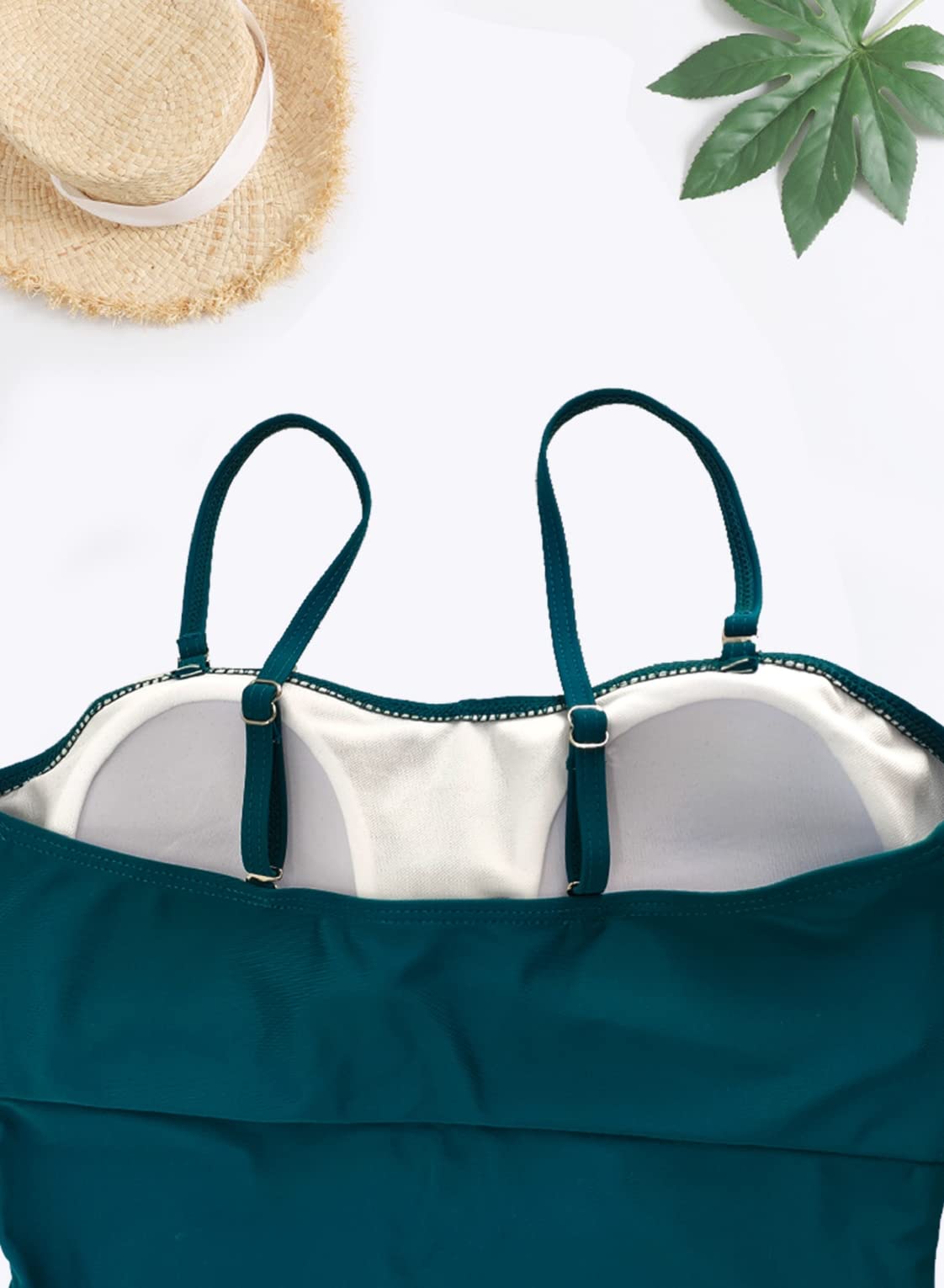 Tankini Mujer Conjuntos de Traje de Baño de Dos Piezas con Pantalones Cortos Cintura Alta Bañadores Cuello en V Bañador de Baño Tallas Grandes Ropa de Playa Bikini