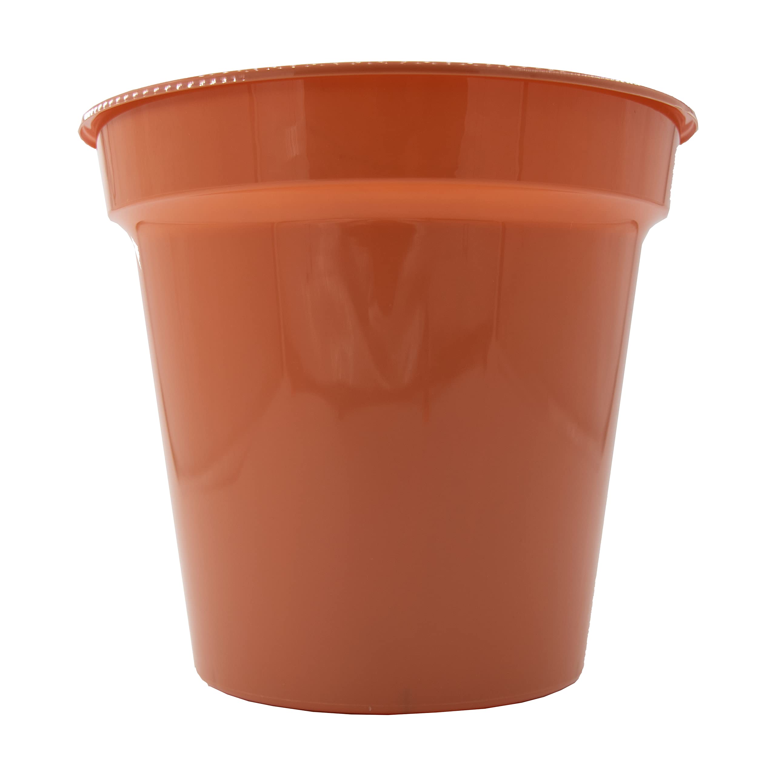 Angix Terracotta 25Cm Plant Pots - Premium Glossy Plastic Reusable Flower Pots For Indoor & Outdoor Plants, Herbs - Ideal For Cultivation Of Cuttings Or Pricking Out - Garden Planters