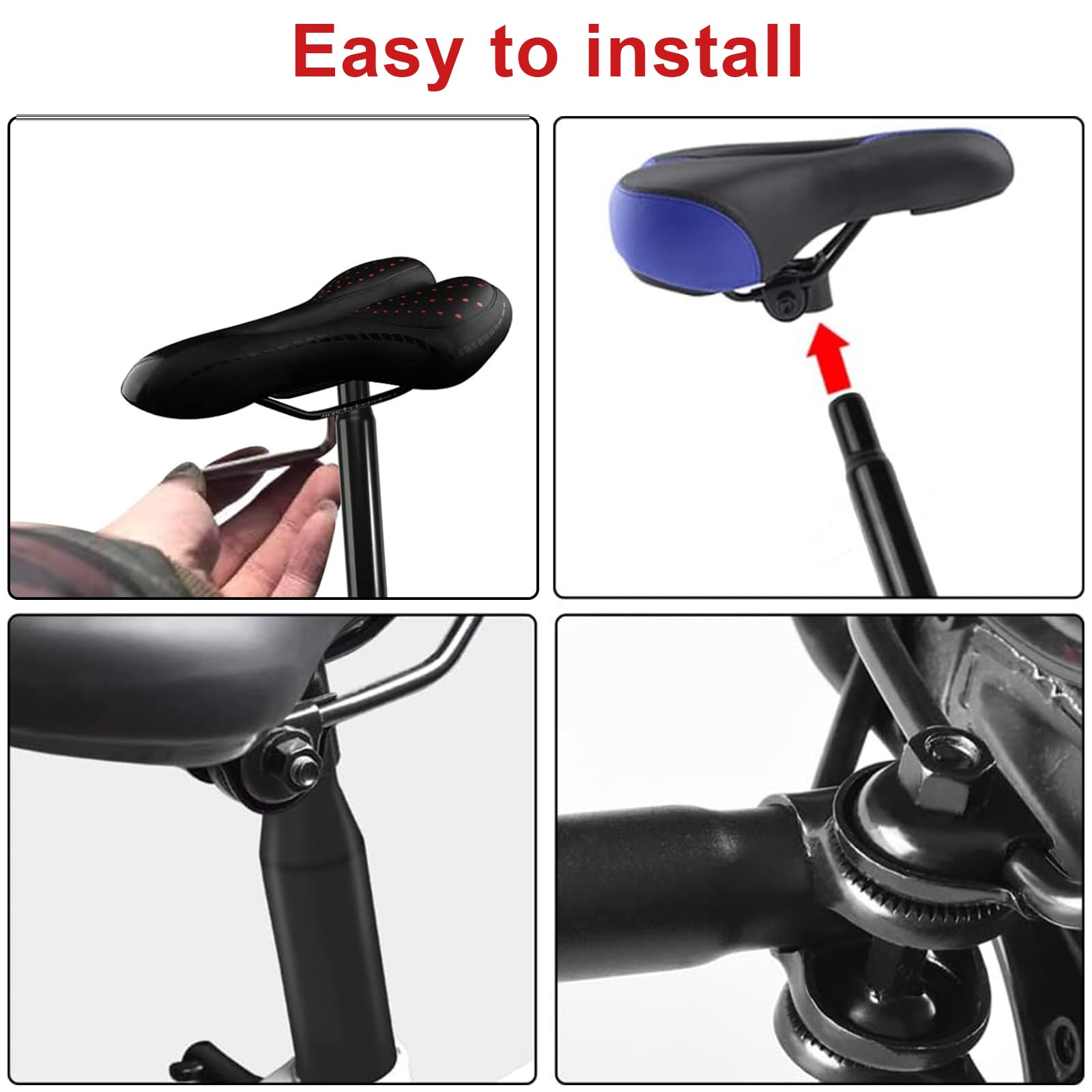 Aililong Reggisella per Bicicletta 27,2 x 300 mm a Candela Vario 27.2 Sella con Barra Mountain Bike Bici da Strada City - Robusta e Durevole