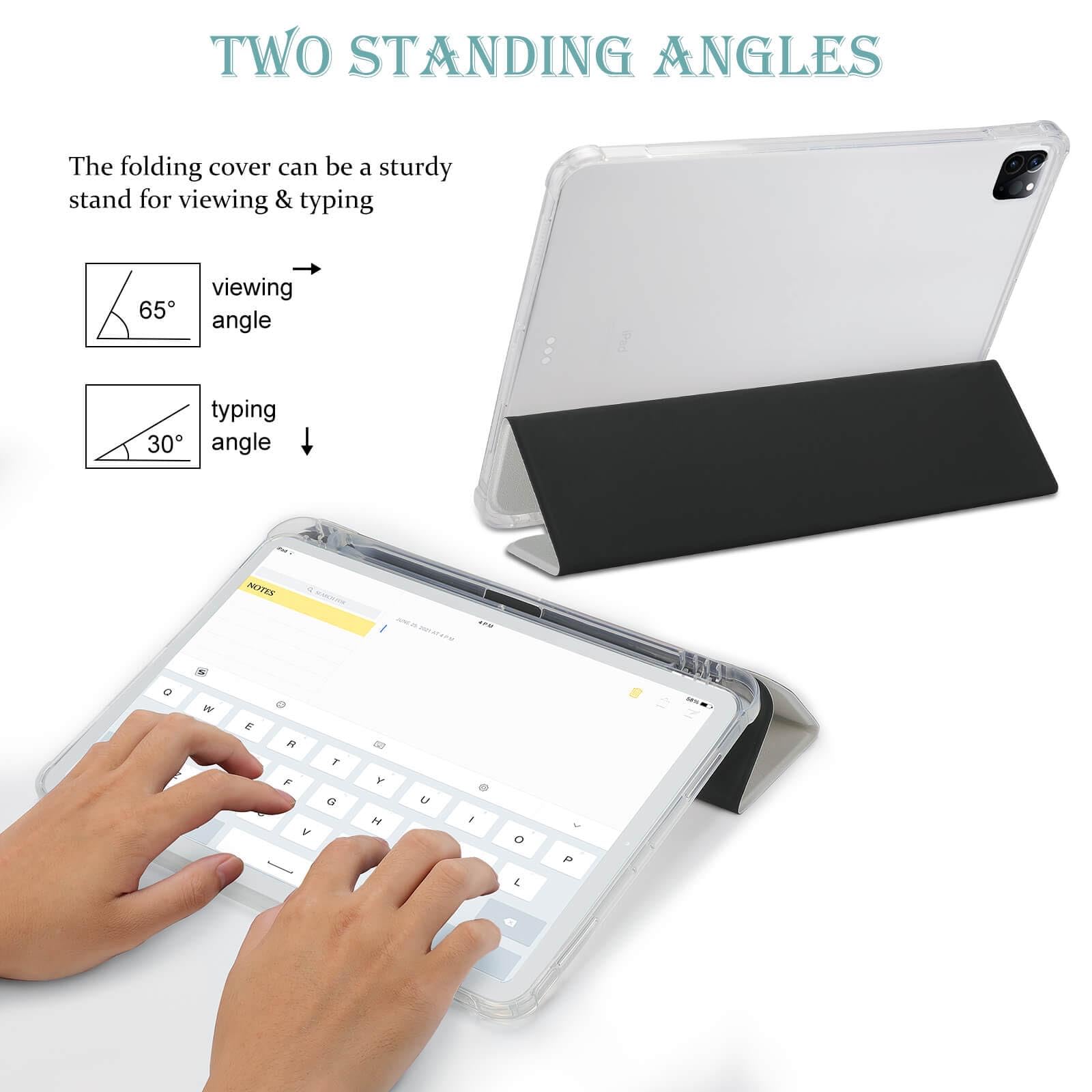 Dreifach faltbare Tablet-Hülle mit geometrischem Oktopus