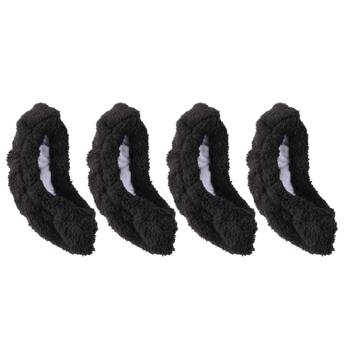 BESPORTBLE 6paires Couvre-Lames Élastiques pour Garçon Fille Protection Absorbante pour Patins à Glace Et Hockey Noir