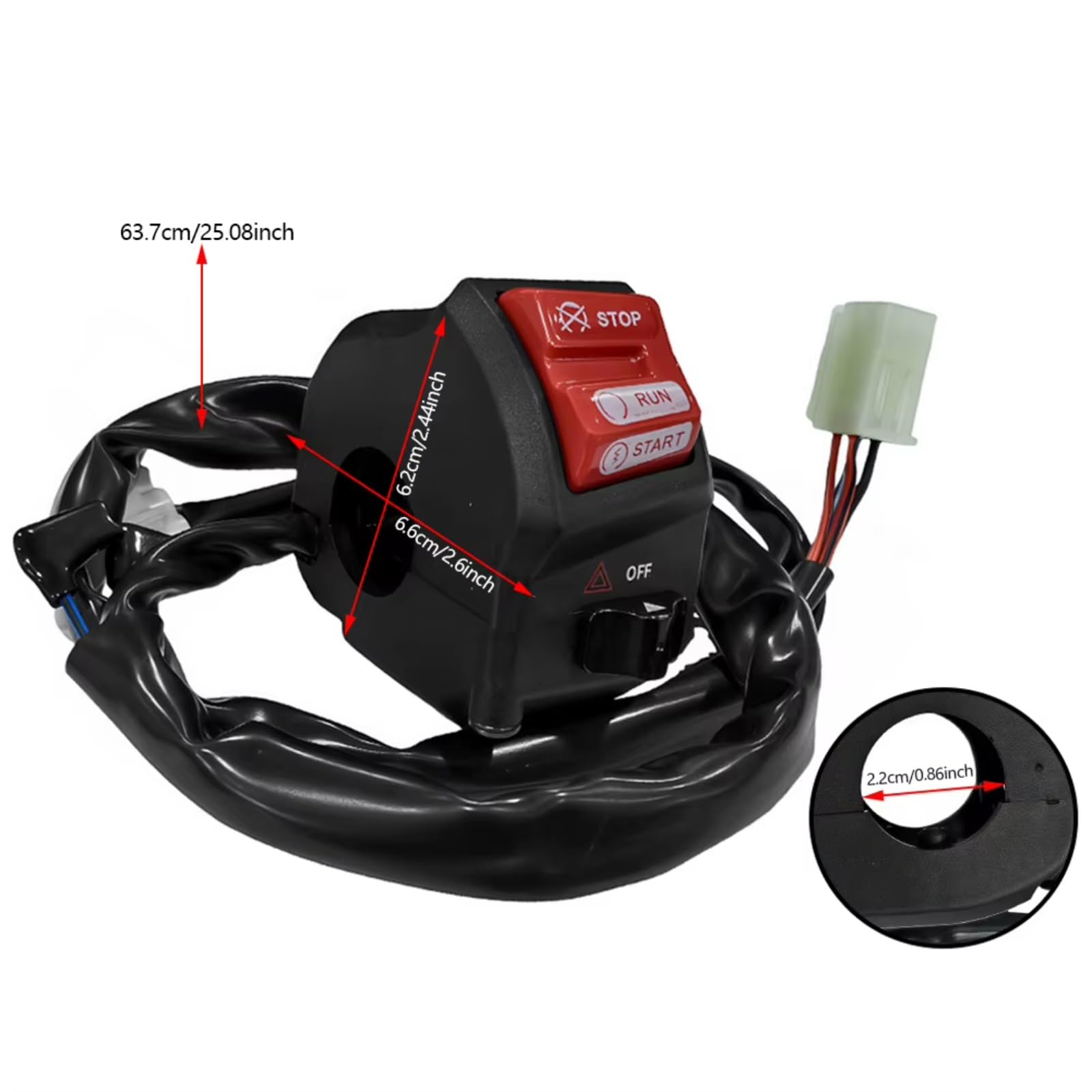 Interruptor señal moto Conjunto De Interruptores Para Manillar De Motocicleta Para Control Combinado Universal Arranque/parada De Motor Luces De Emergencia Doble Destello