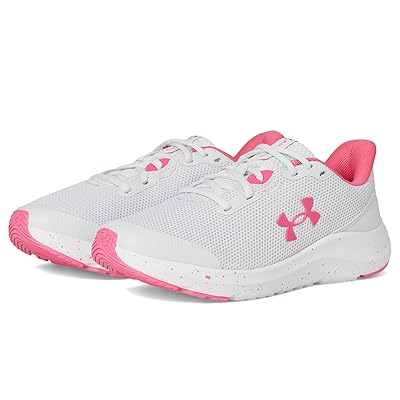 Under Armour Kids Pursuit 4 (Big Kid) Girls Shoes Distant Gray/Super Pink/Super Pink