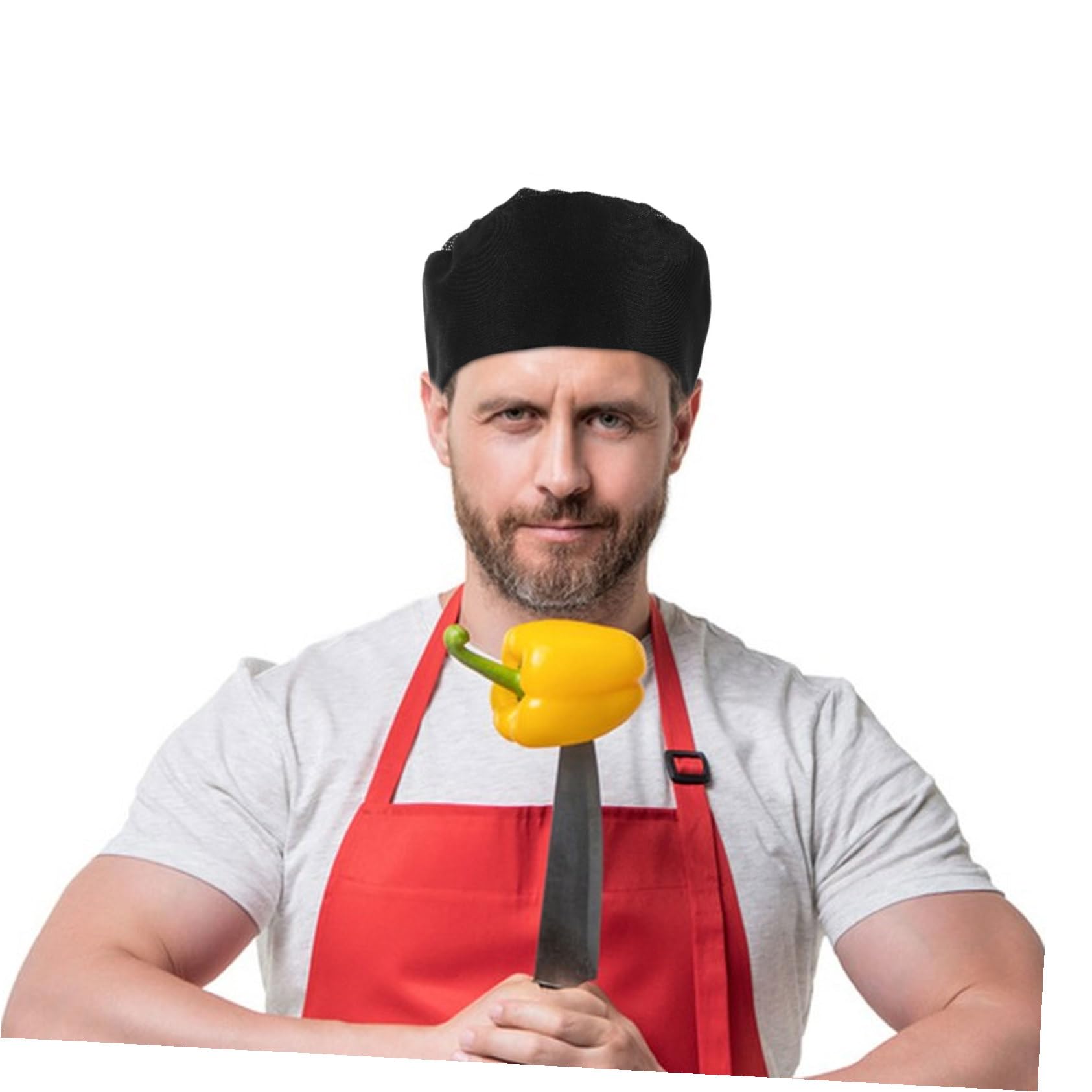 NOLITOY 4 Piezas Gorros de Chef Unisex de Malla Transpirable para Cocina para Restaurantes y Hoteles Gorros de Trabajo para Cocinas y Barbacoas