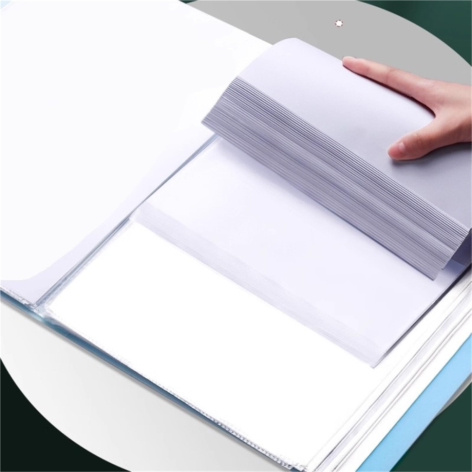 2Pcs Plastic File Folders Für Mappe/Portfolio | For Documents 80/100 Pages Filing Products Office Supplies Desk Stationery Organizer(Blue-80 PAGES)