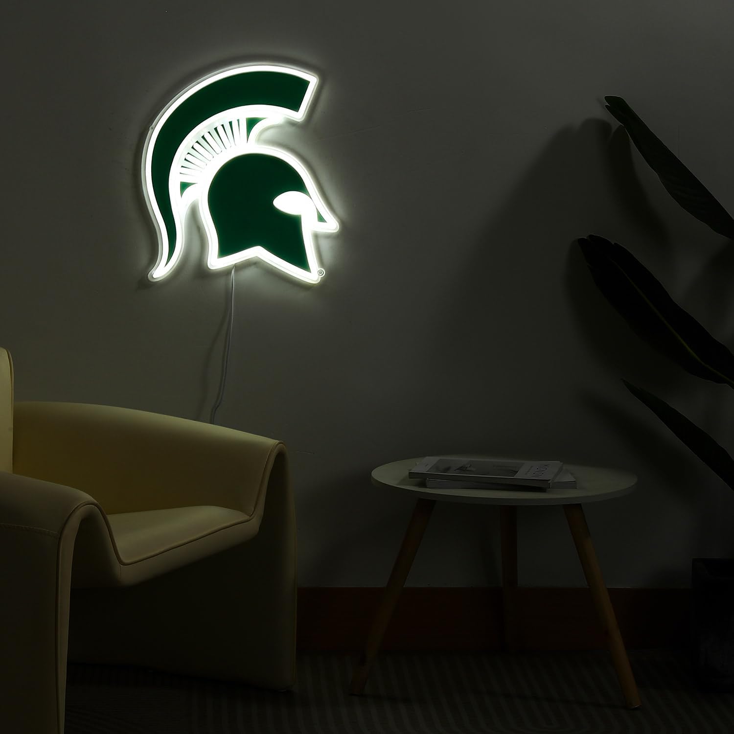 Saturday Neon Officially Licensed NCAA Michigan State Spartans LED Neon Light Up Sign, 15" - Perfect for Fans and Alumni