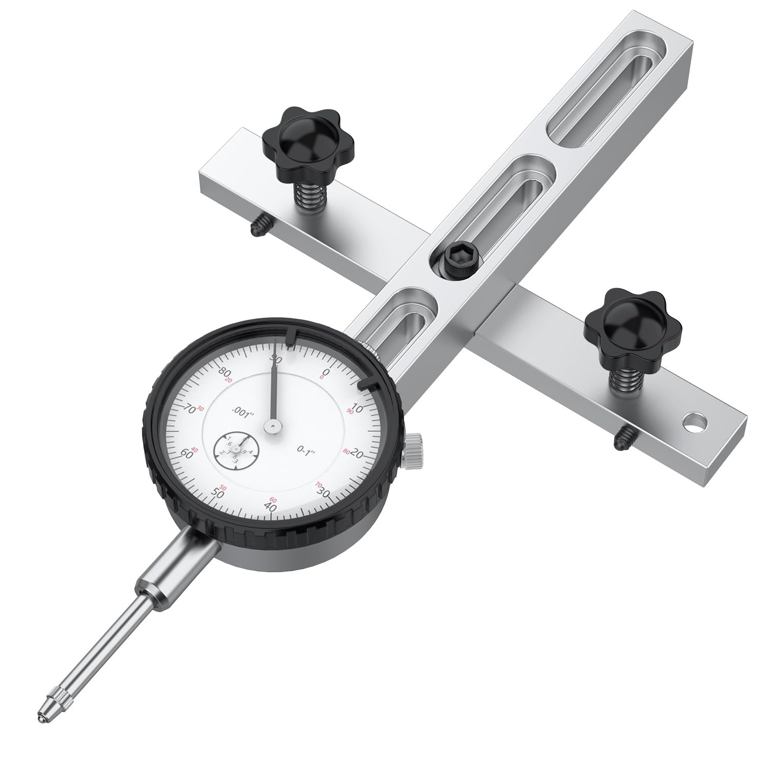 HDLNKAK Table Saw Dial Indicator Gauge, 0-1"/0.001" Dial Indicator, Table Saw Alignment Gauge Suitable for Calibrating Workshop, Machinery, Band Saw