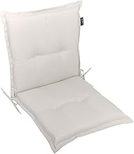 LILENO HOME Mar Garden Chair Cushions, Set of 1, Low Back Sun Lounger Chair Cushions, Natural Y, Comfortable Folding Chair Cushions