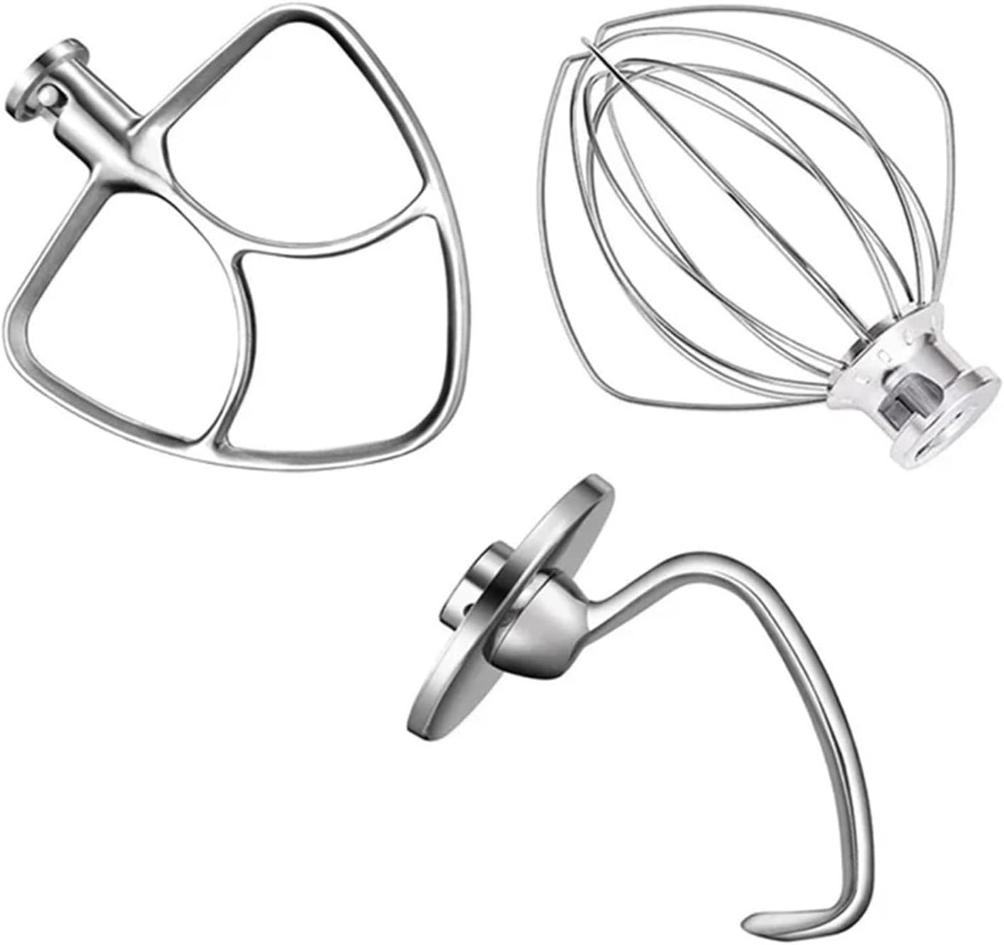 Mixer Aid Attachment Parts Accessories Compatible For Kitchenaid 5 Quart Stand Mixer K5WW Wire Whip& 5K7SDH Dough Hook&Mixer Aid Paddle