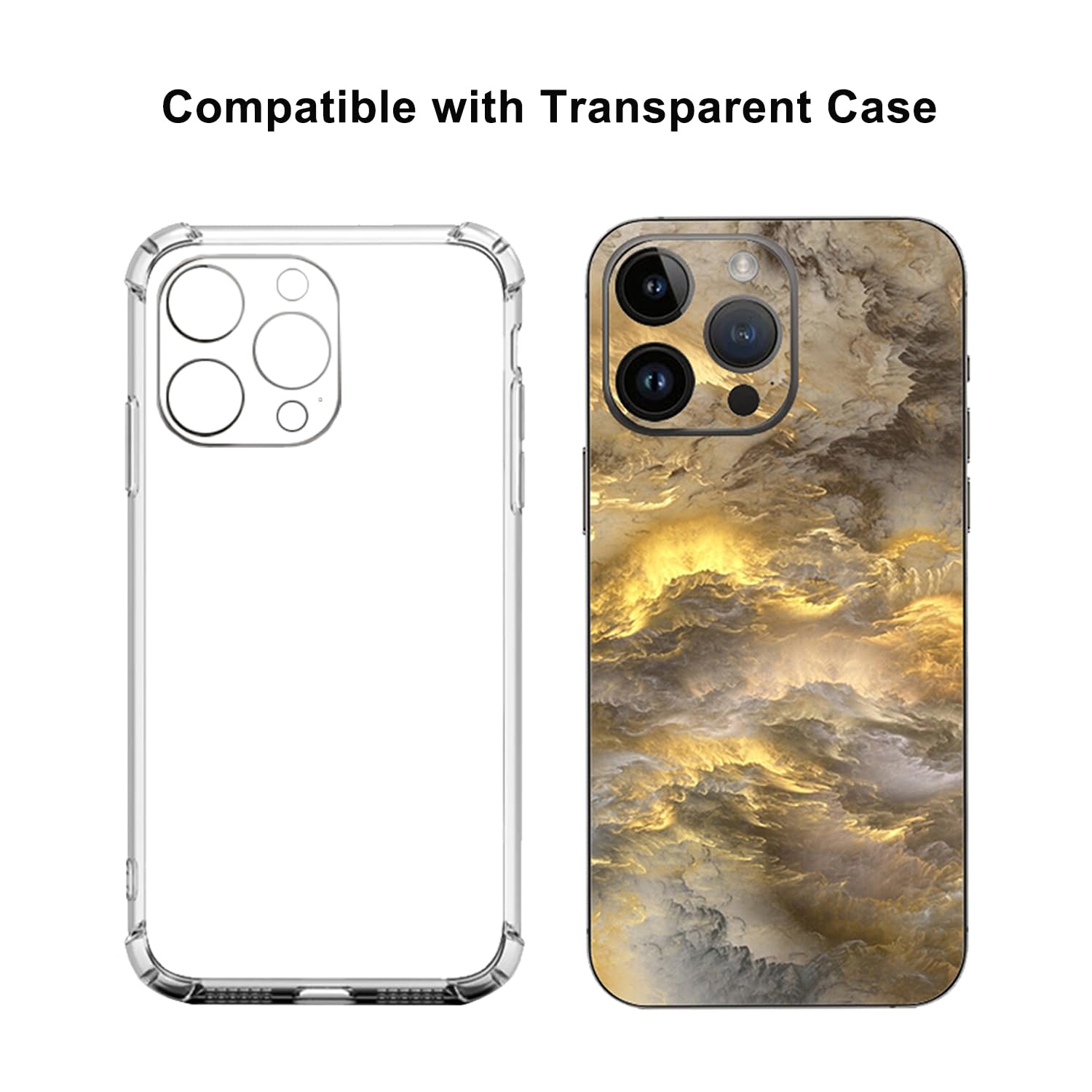 Amazon.com: Skin Wrap for iPhone 16/15/14/13 Pro Max, Gold