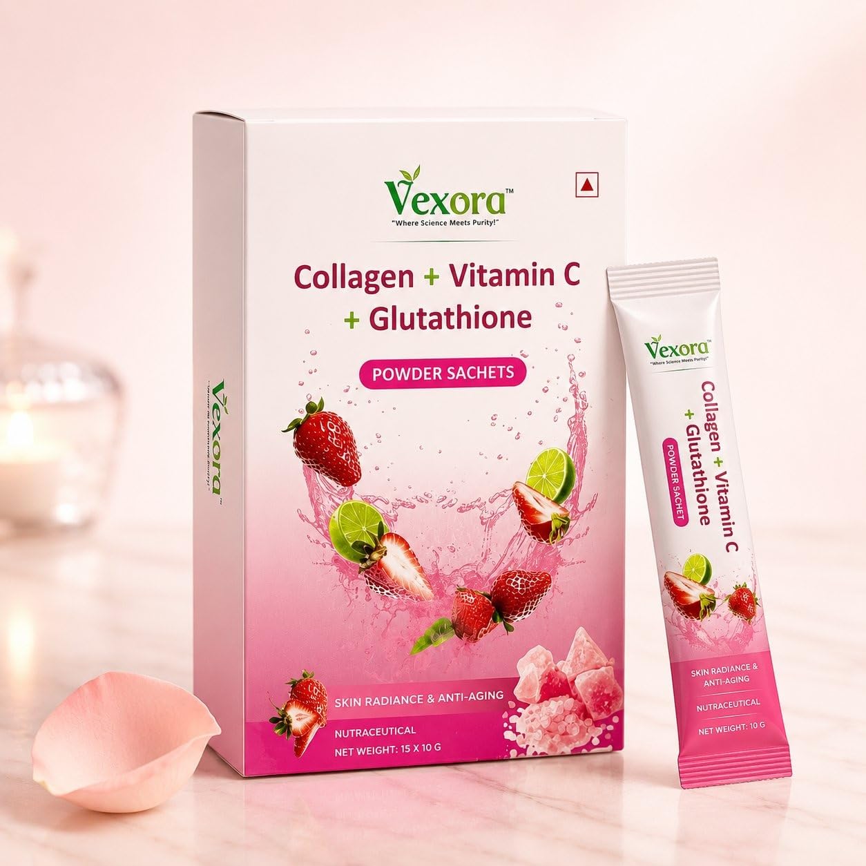 Marine Collagen Powder Sachets with L Glutathione and Vitamin C Sugar Free Skin Radiance and Youthful Skin Support for Women and Men 15 Sachets x 10g-image-16