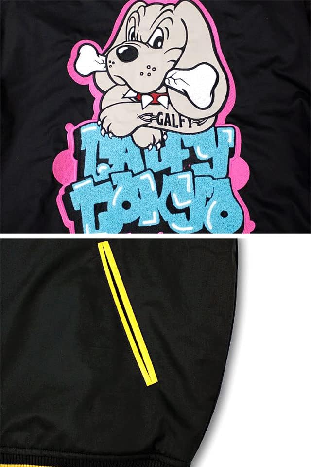 希少デザイン】ガルフィー☆わんわん落書きスタジャン ゆるだぼ 刺繍