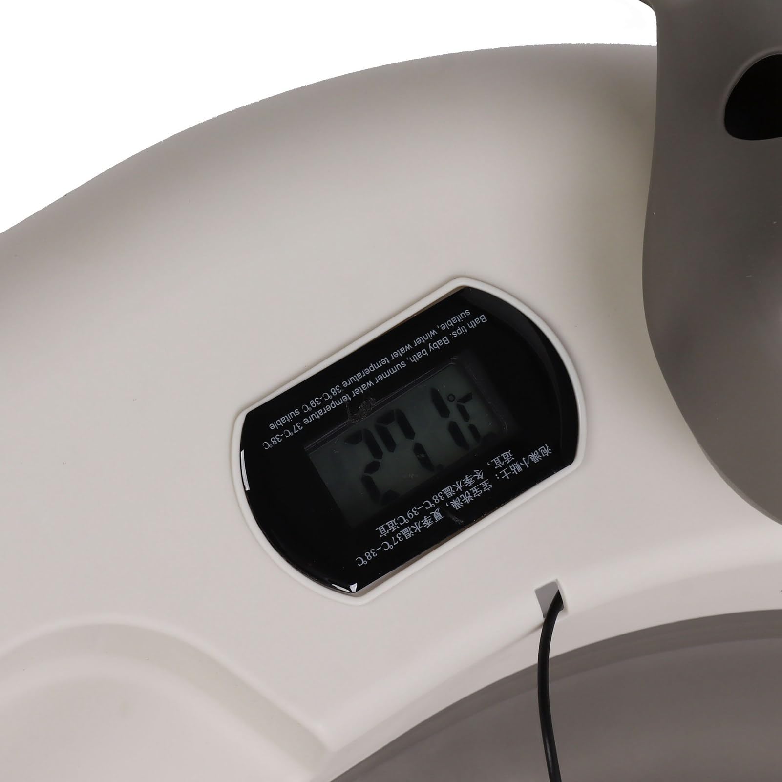 Fdit Bañera Plegable para Bebés con Sensor de Temperatura, Drenaje Conveniente, Perfecta para Uso Diario, Material Suave y Duradero para Bebés de 0 a 9 Años (Nube Crepuscular Gris)