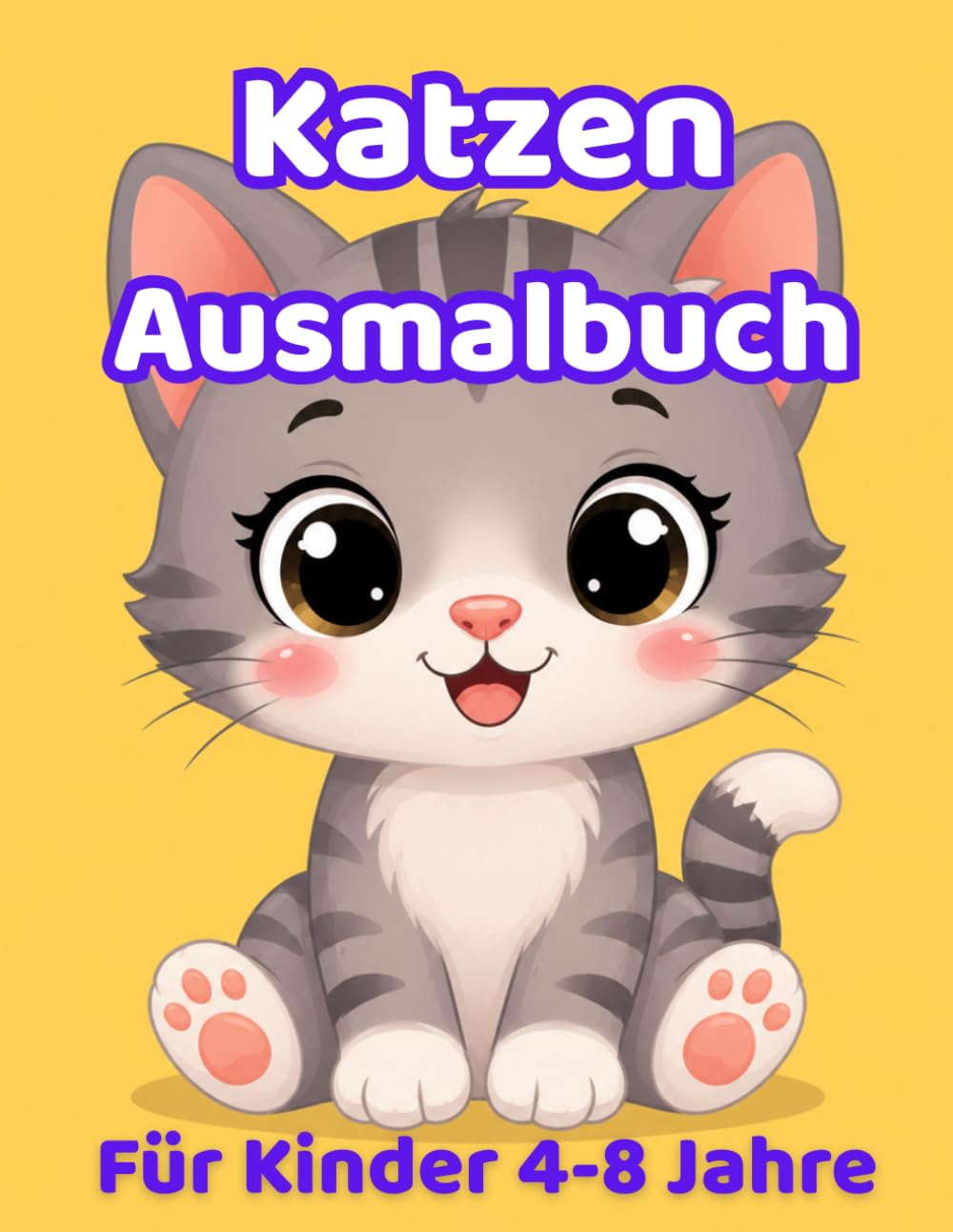 Katzen Ausmalbuch für Kinder 4-8 Jahre: 28 süße Katzen zum Ausmalen – Für Kinder ab 4 Jahren | Einfach & entspannend