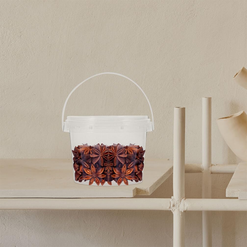 Healeved Mini Contenitori Rotondi 0, 5 in Pp, 12 Pezzi, Portatili | Superficie Liscia, Struttura Stabile, per Bucket da Pesca e Acqua, Riutilizzabili