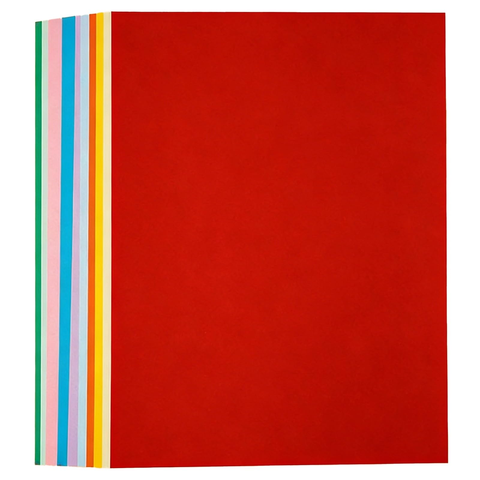 100 Blatt farbiger Karton A4, 230 g/m², 10 sortierte Farben, beidseitig glattes Papier für Druck, DIY Basteln, Kunstprojekte und Scrapbooking