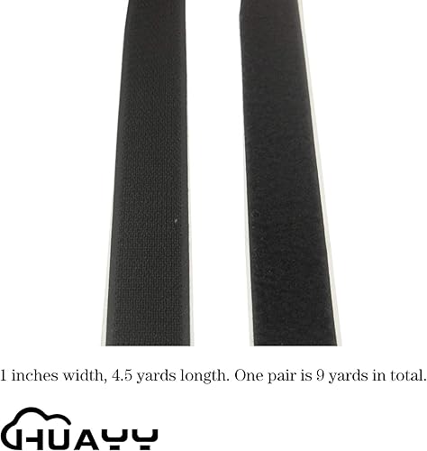 Miniatura 9 de HUAYY 6 pulgadas de ancho, 1 yarda de largo, hojas autoadhesivas de estilo gancho y bucle, parche de nailon con pegamento súper adhesivo, tiras