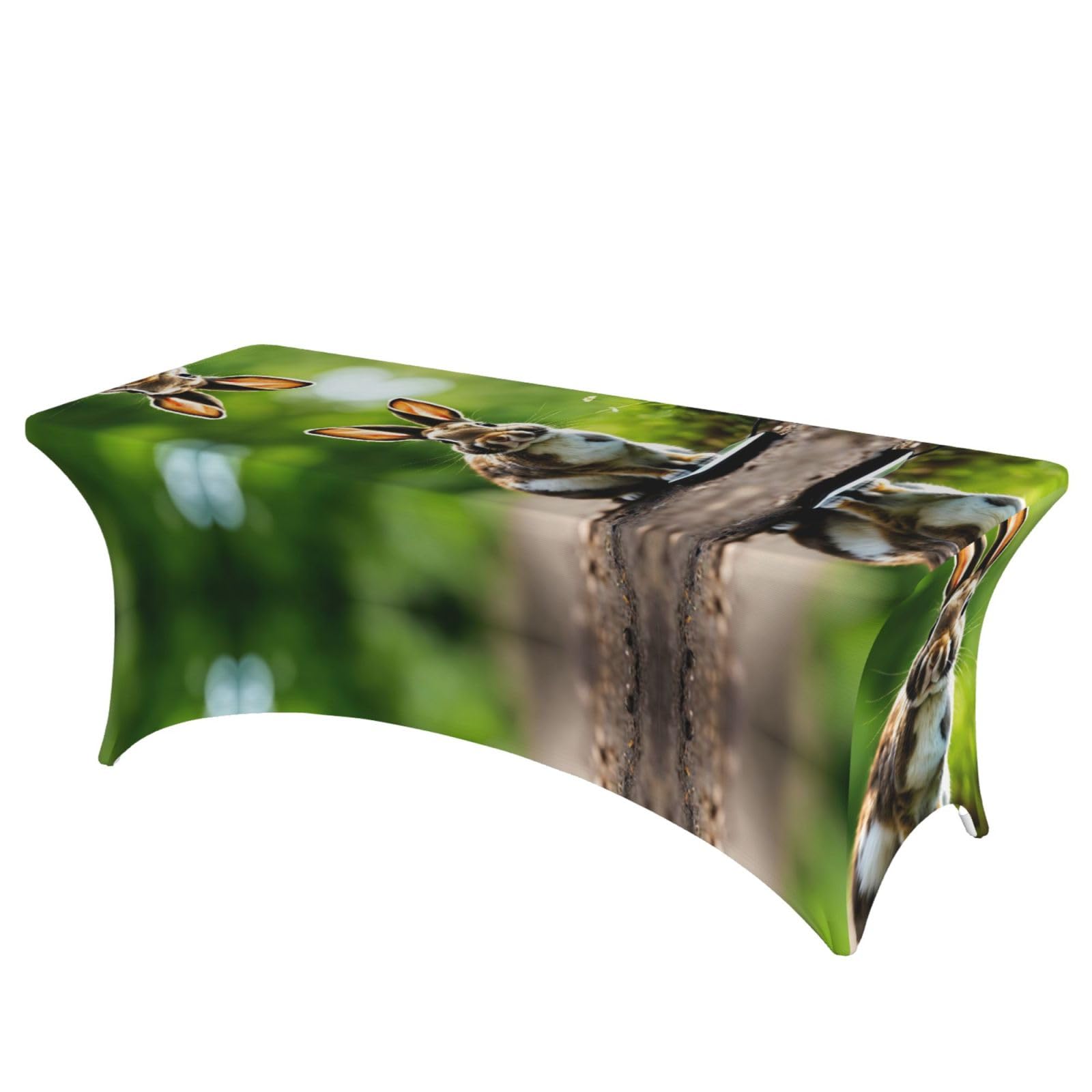 Nappe élasthanne 1,8m extensible et infroissable motif lapin pour buffet