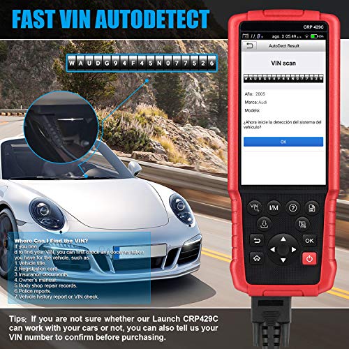 2023 Upgrade Launch Crp429C Elite Android All System Obd2 Scanner With 15 Reset,Lifetime Free Online Update,Abs Bleeding,Injector Coding/Oil/Throttle/Epb/Bms/D-P-F/Sas/Immo/Tpms Reset/Gear Relearn.etc #TOP5