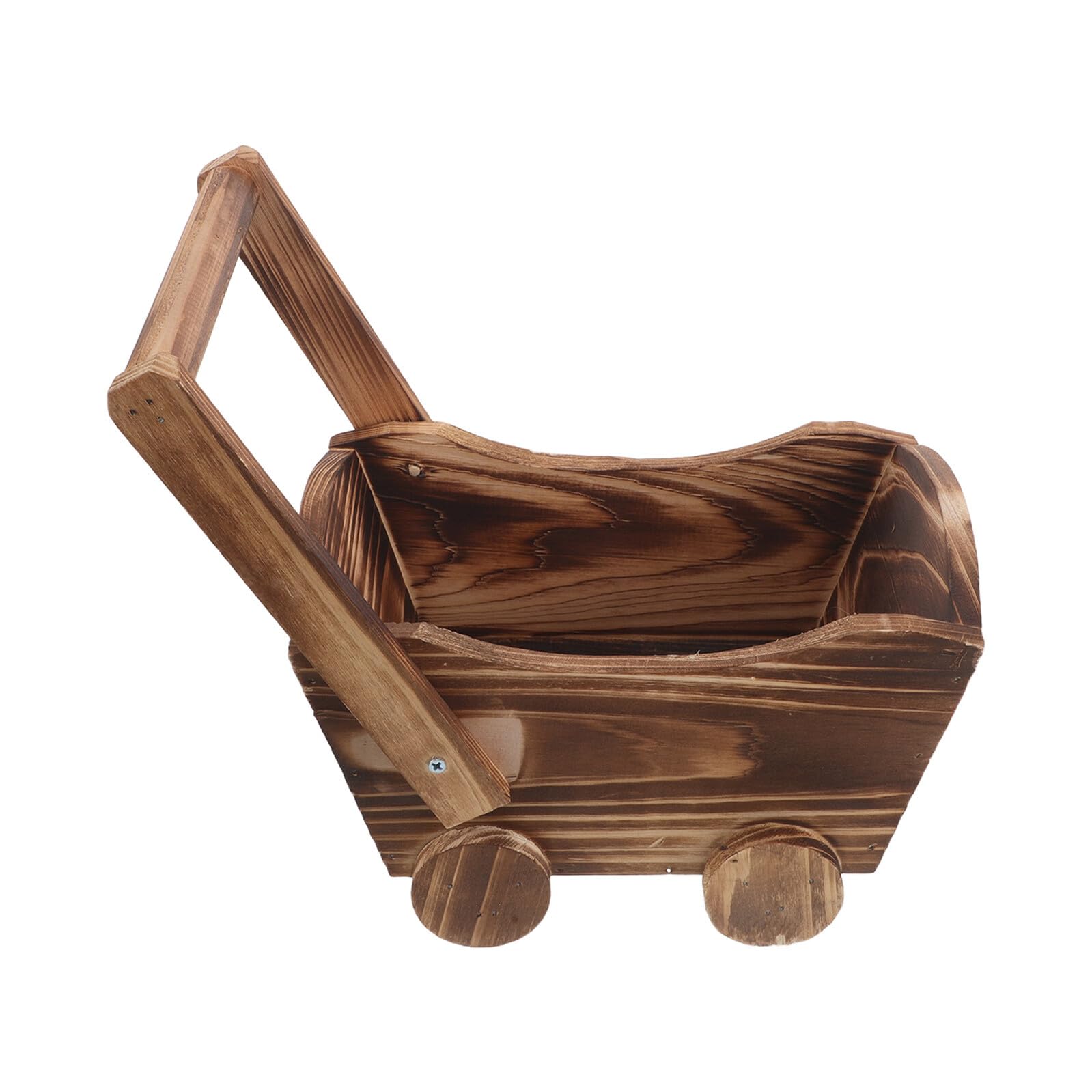 Pot décoratif pour plantes succulentes : jardinière en bois de chariot 23 cm intérieur