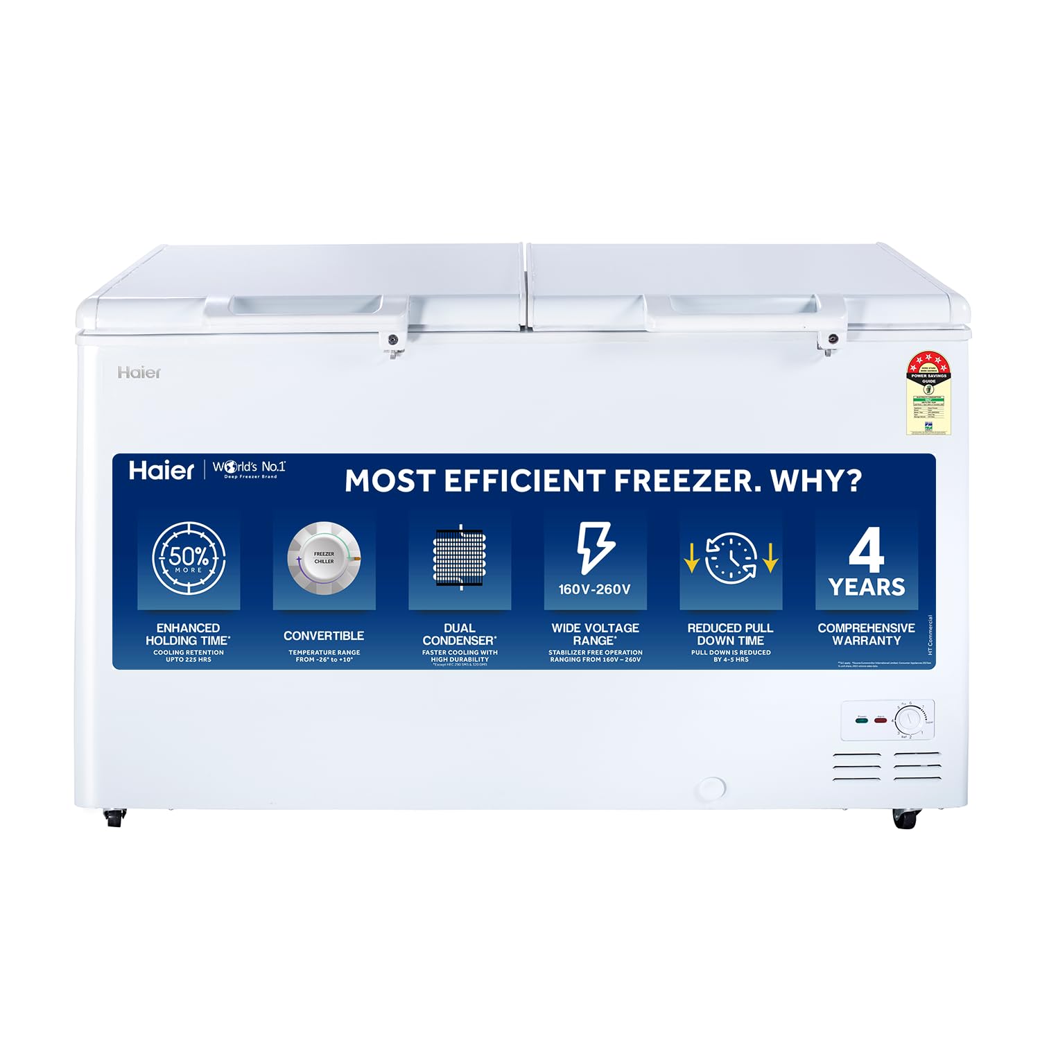 See full amazon price history chart for Haier HFC-500DM5-5 star rating double door hard top model, Convertible with Inside metal liner, White Haier HFC-500DM5-5 star rating double door hard top model, Convertible with Inside metal liner, White (B09T2MQPWH) Amazon Price History, Amazon Price Tracker