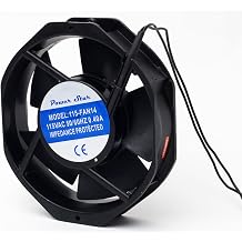 JCM 150mm AC Cooling Fan, 115V 0.4A, 150x150x38mm Axial AC Fan Metal Frame, Bare Leads