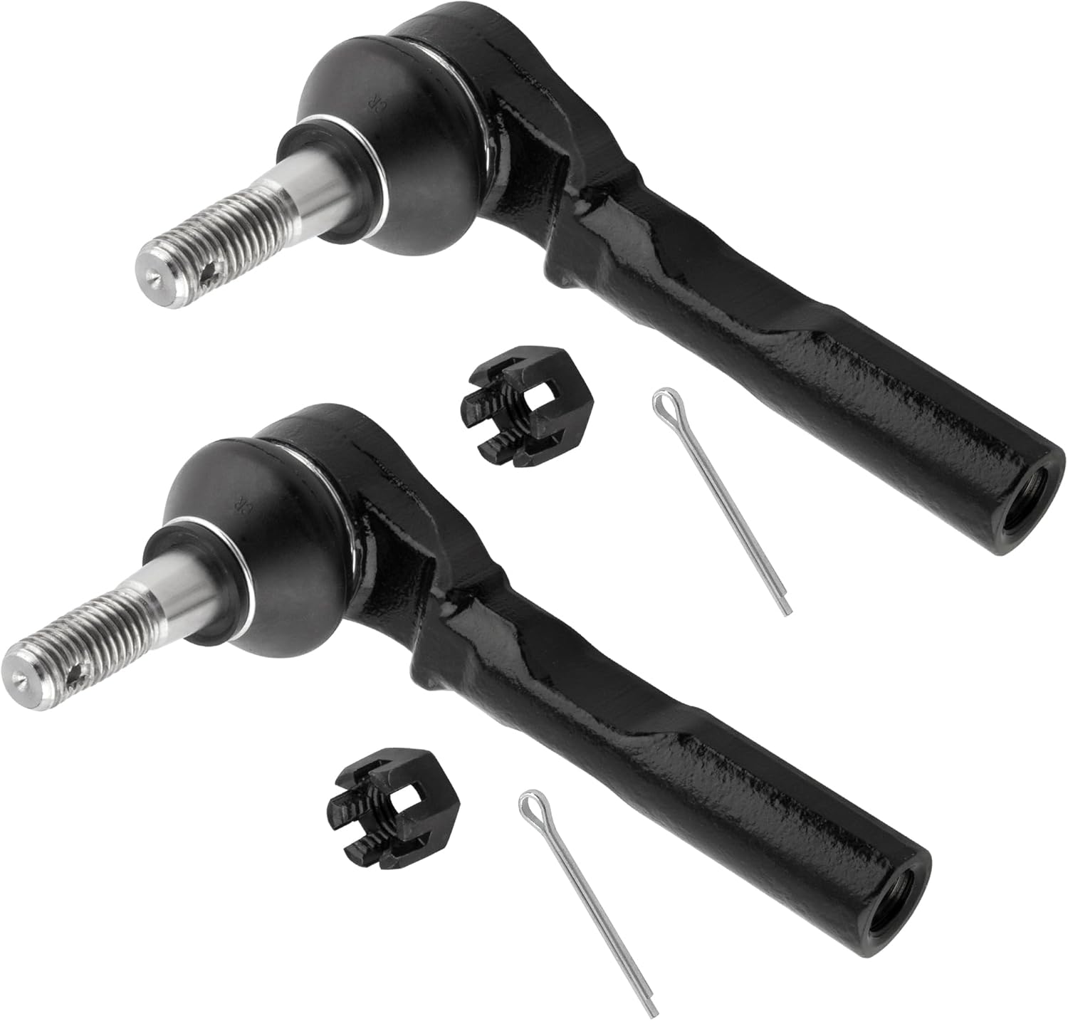 2Pcs Front Outer Tie Rods End Links Fit For GMC Savana 1500 & For Chevrolet Express 1500 2003-2014, Express 2500/Savana 2500 2003-2005 (7300LB GVW) Models w/Rack & Pinion Replace# ES80311