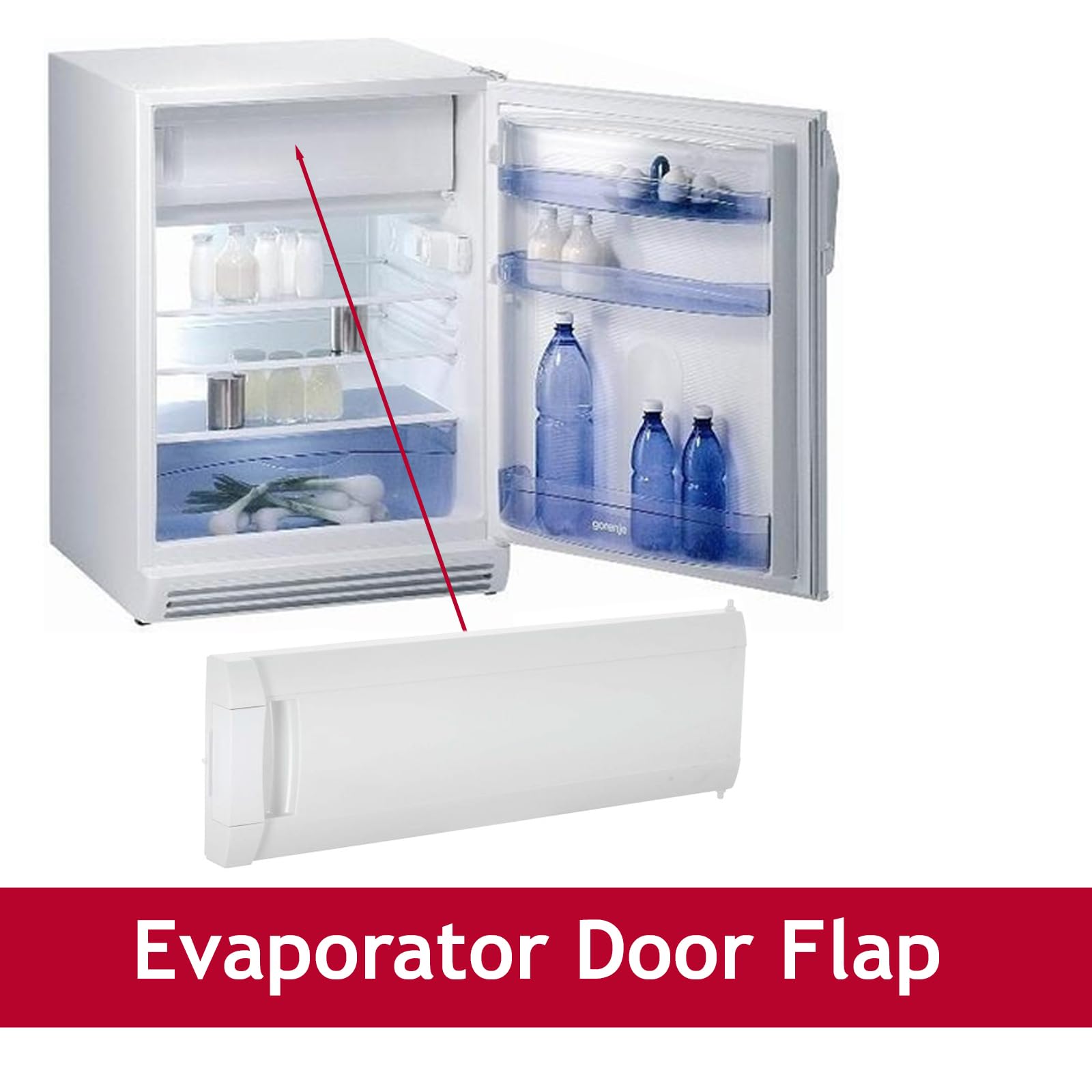 Spares2go Icebox Door for Gorenje Kühlschrank Gefrierschrank (512 x 160 x 50 mm)