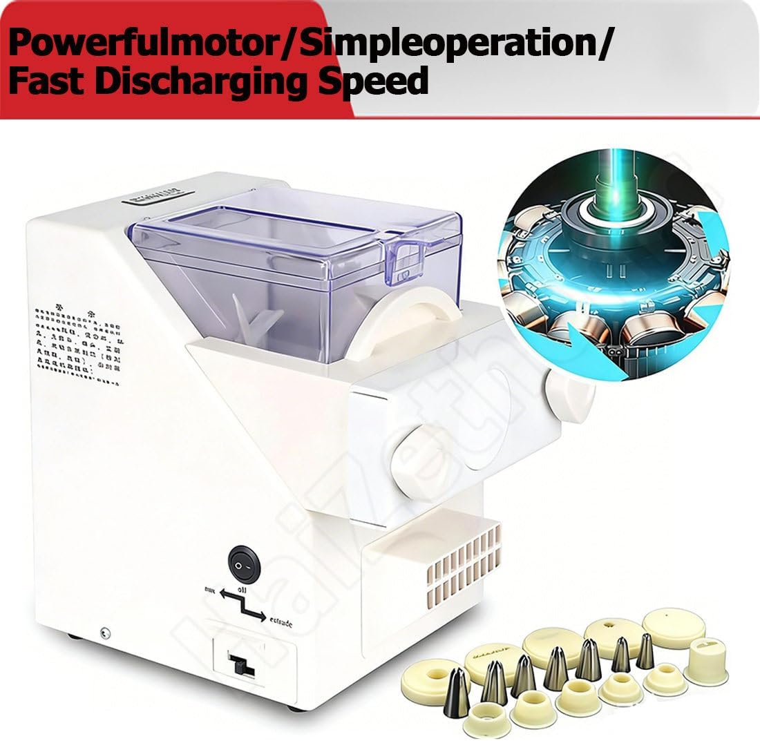 Biscuit Form Maker,Automatic Cookies Making Machine,180w Biscuit Maker,50-60rpm/Min Speed,Incl 8 Different Nozzles and Various Types of Biscuit Molds,for Dessert Shop/Kitchen