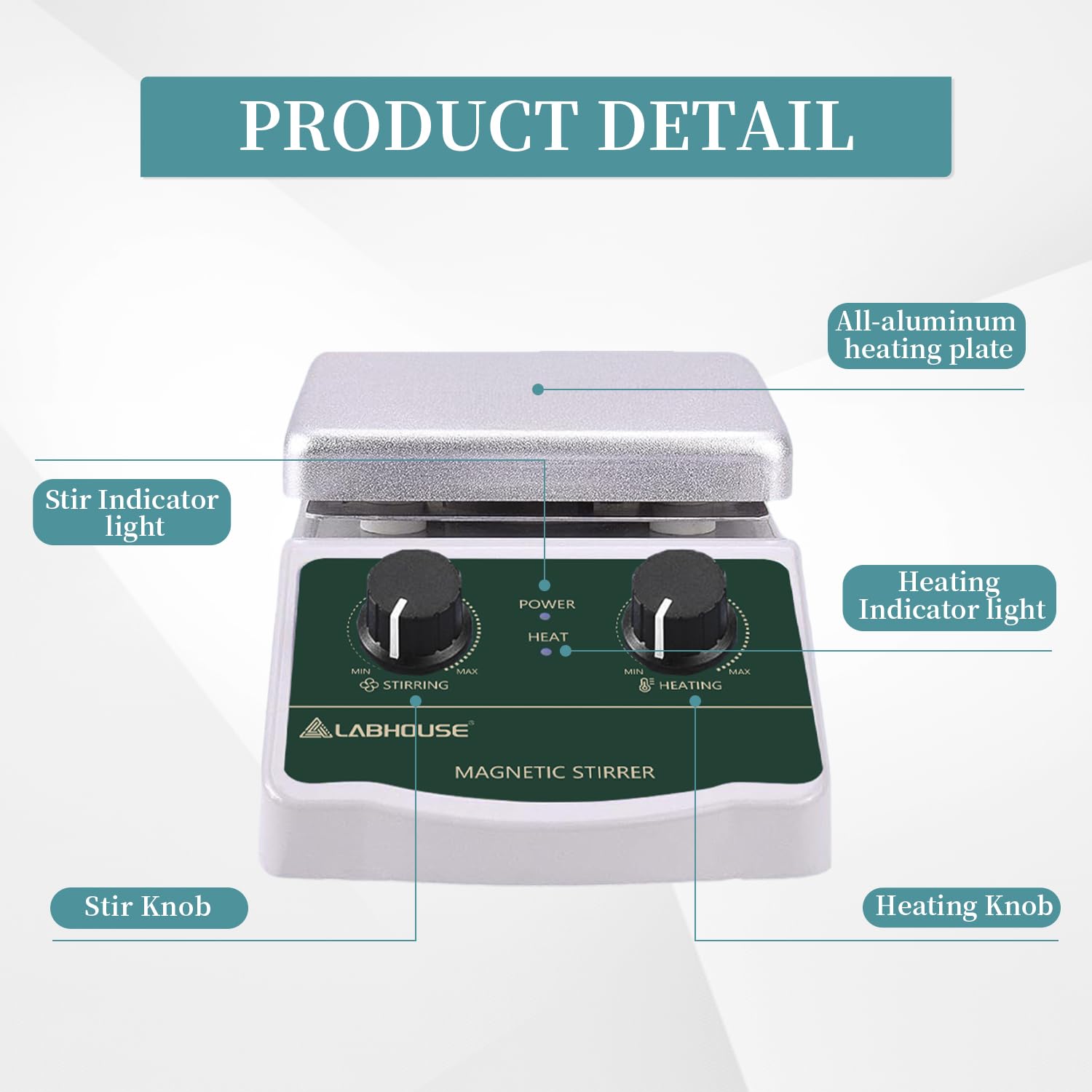 LHS-2 Magnetic Stirrer Hot Plate, 300°C/572°F, 2000RPM, 2L — Amazon image 7